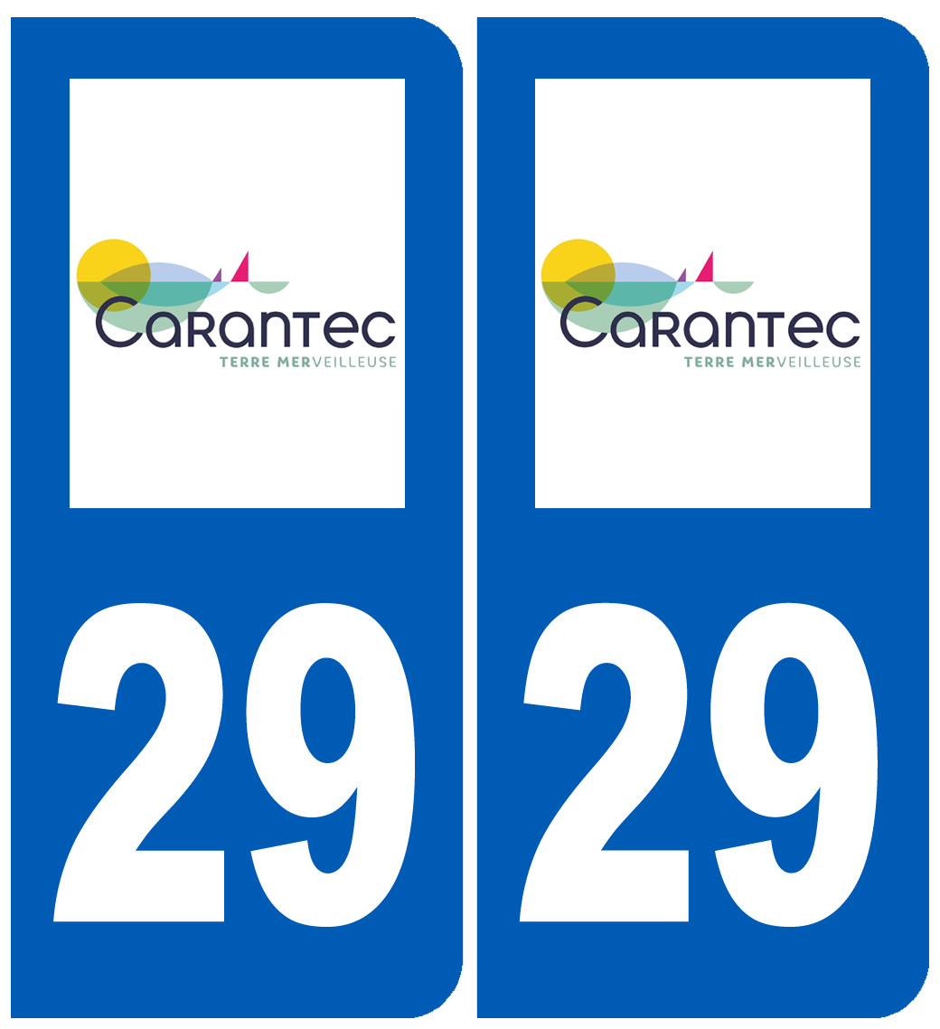 immatriculation 29 Carantec - Sticker/autocollant