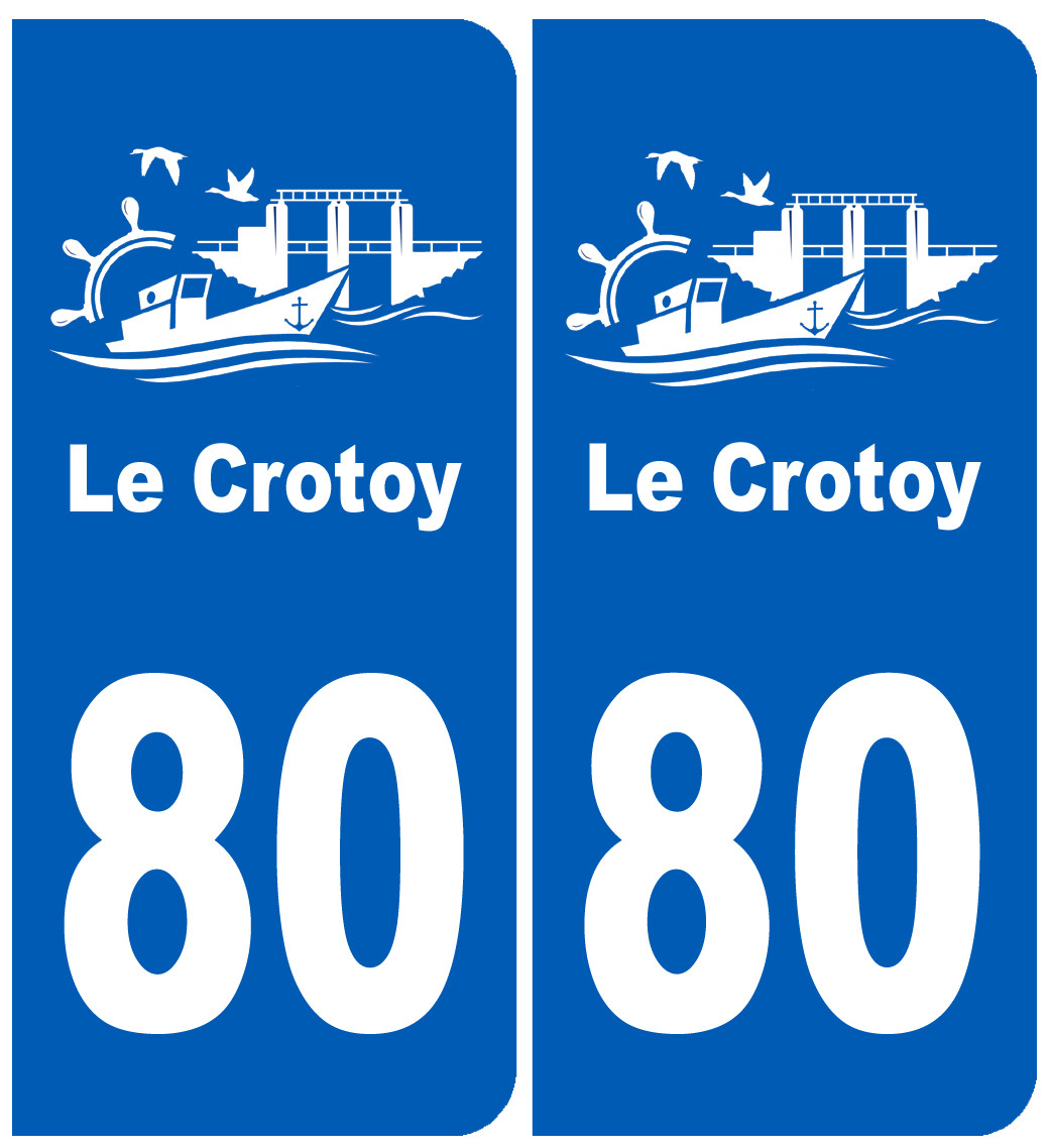 immatriculation 80 Le Crotoy - Sticker/autocollant