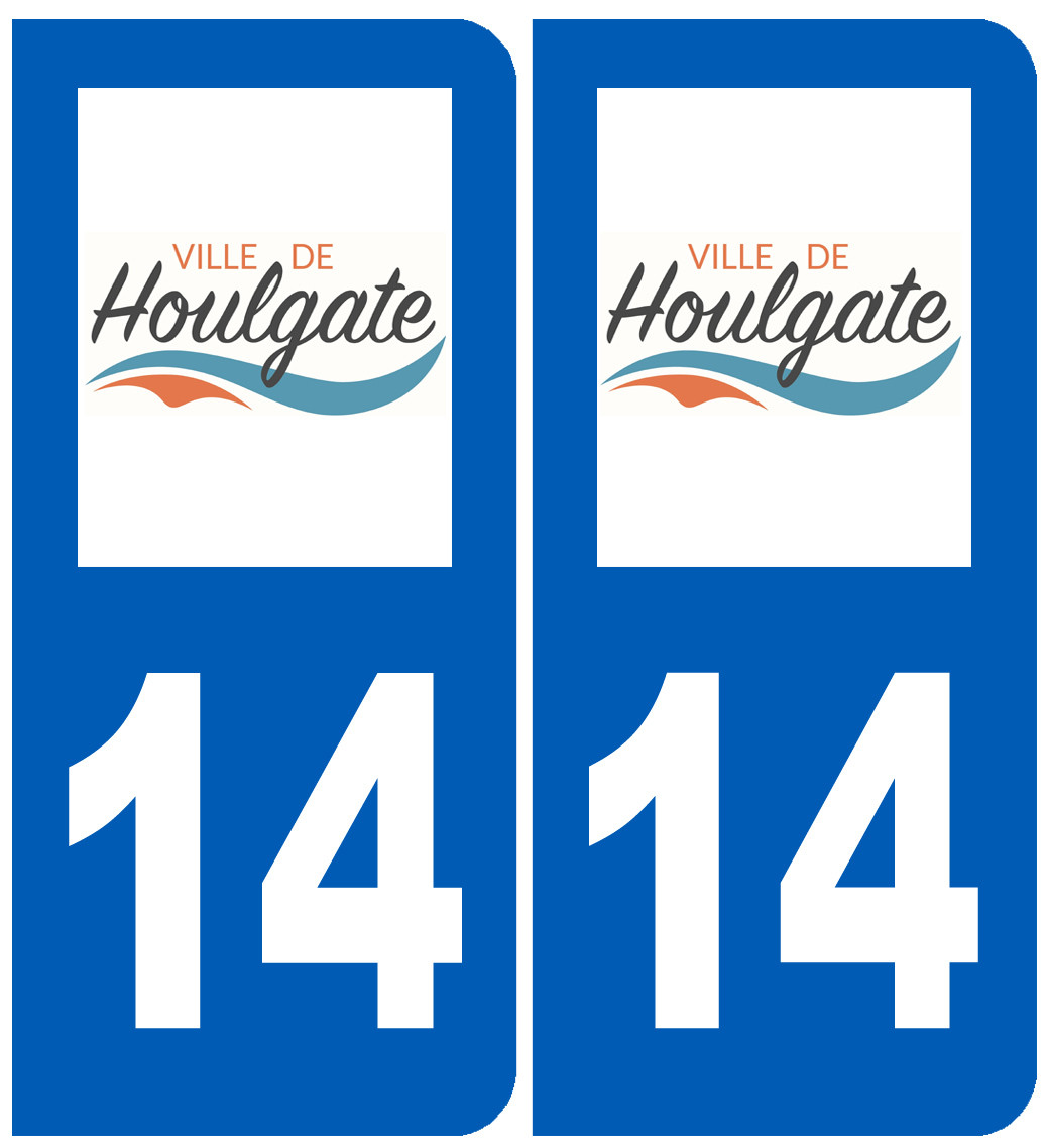 immatriculation 14 Houlgate - Sticker/autocollant