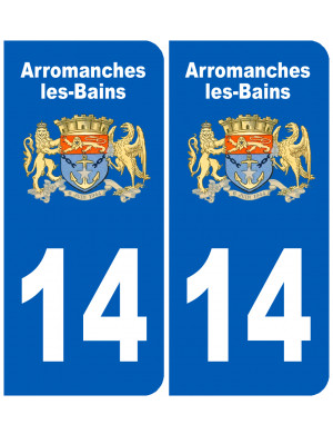 immatriculation 14 Arromanches-les-Bains - Sticker/autocollant