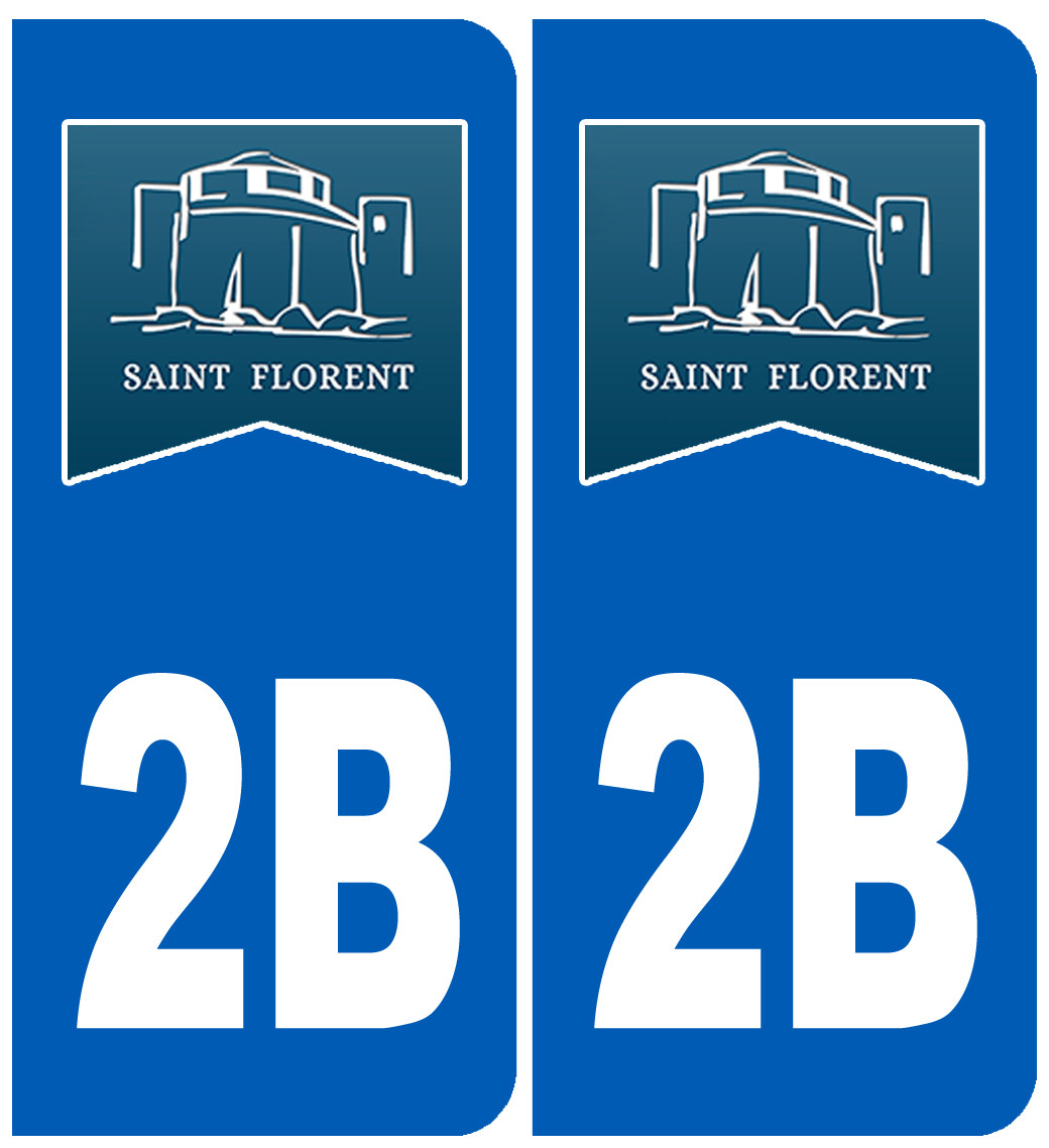 immatriculation 2B Saint-Florent - Sticker/autocollant