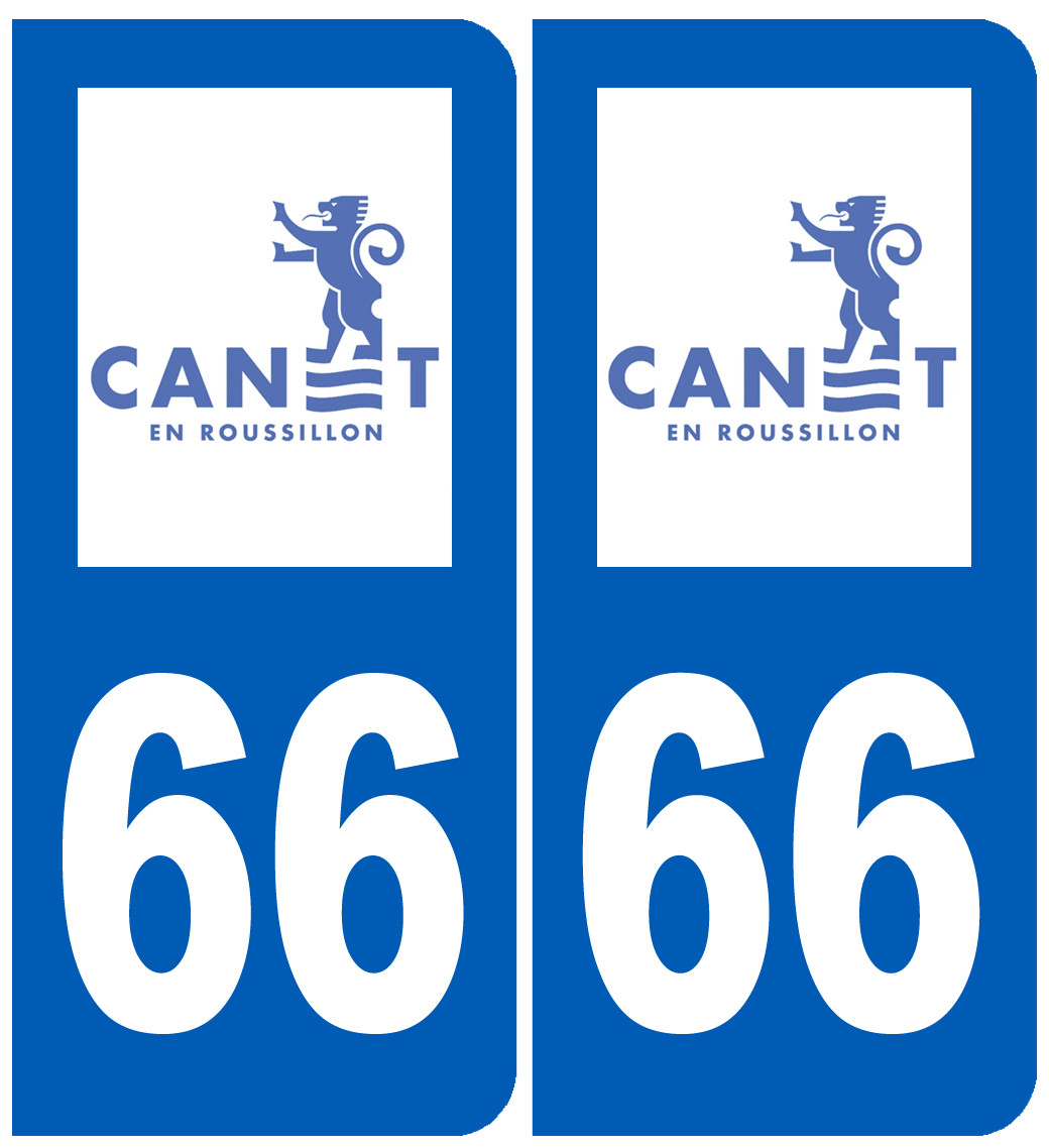 immatriculation 66 Canet-en-Roussillon - Sticker/autocollant