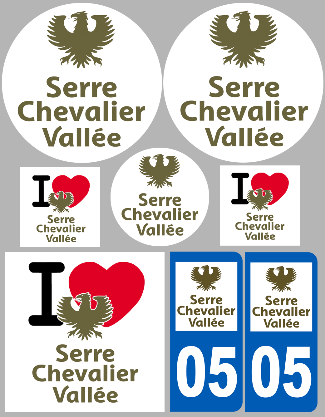 Serre-Chevalier 05 (8 autocollants variés) - Sticker/autocollant