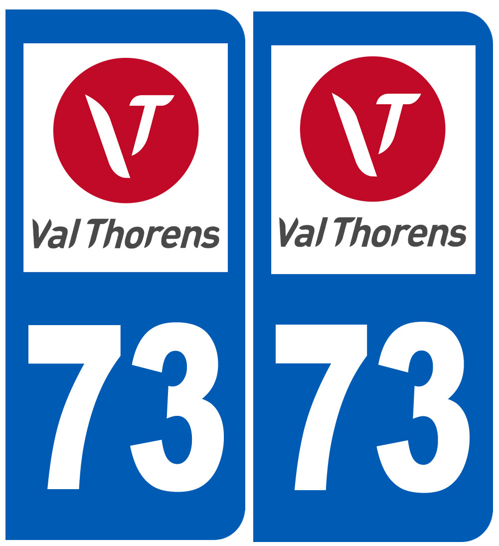 immatriculation 73 Val Thorens - Sticker/autocollant