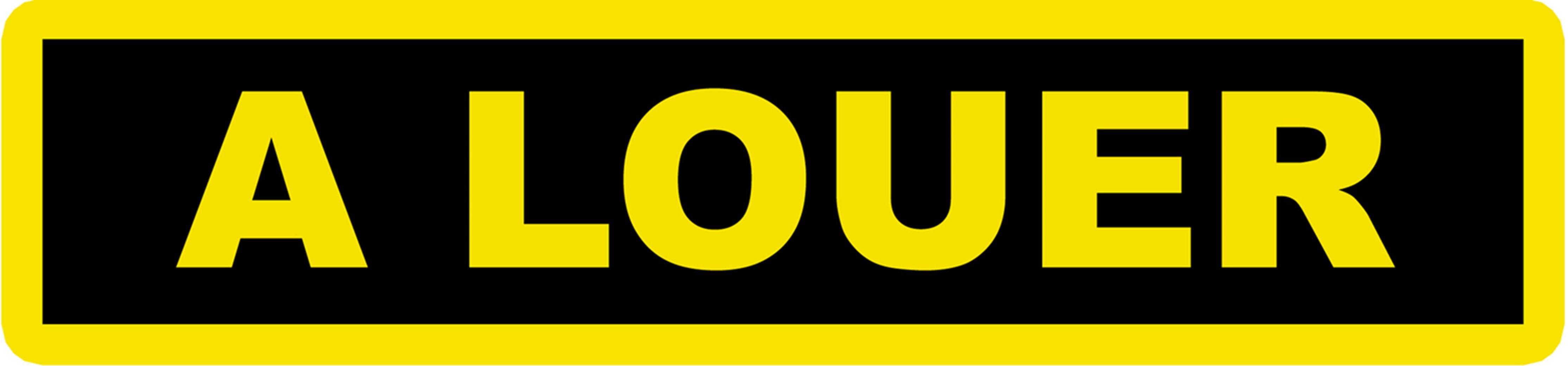 A louer fond noir (30x7cm) - Sticker/autocollant