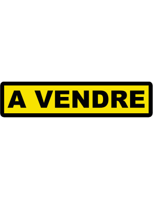 A vendre fond jaune (30x7cm) - Sticker/autocollant