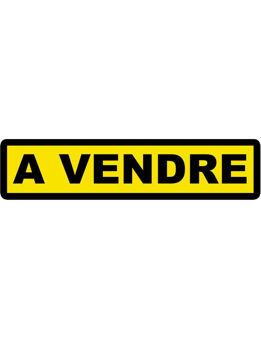 A vendre fond jaune (30x7cm) - Sticker/autocollant