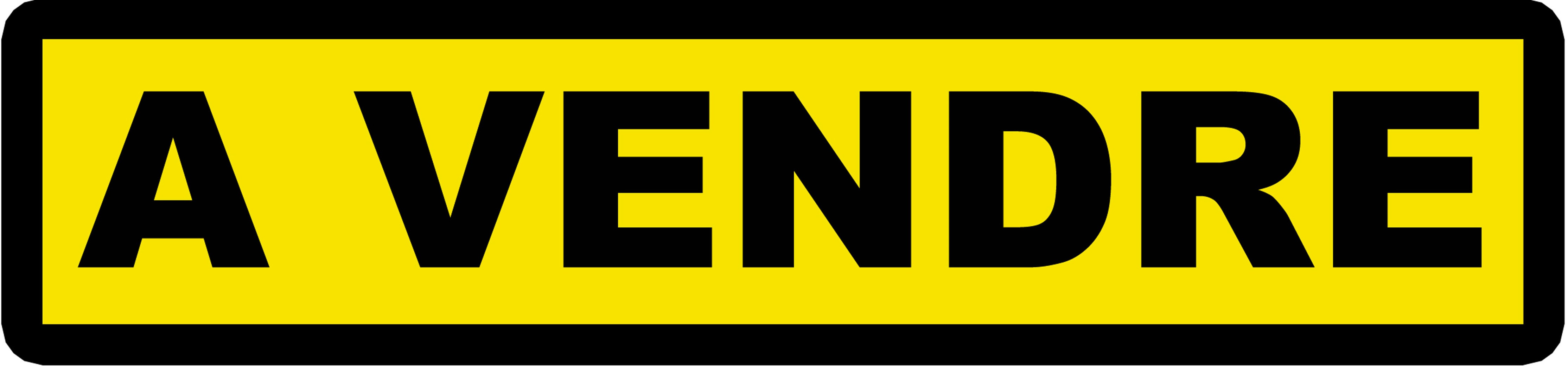 A vendre fond jaune (30x7cm) - Sticker/autocollant