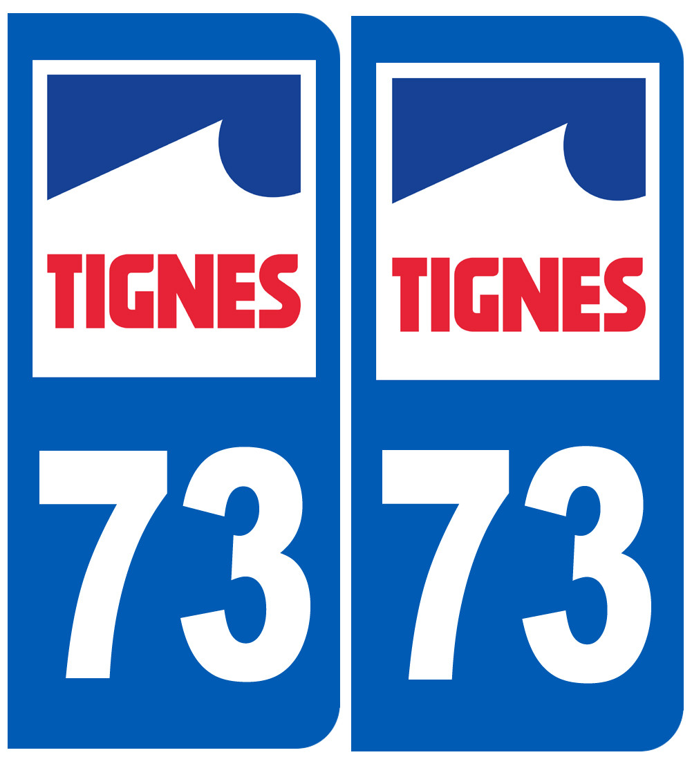 immatriculation 73 Tignes - Sticker/autocollant