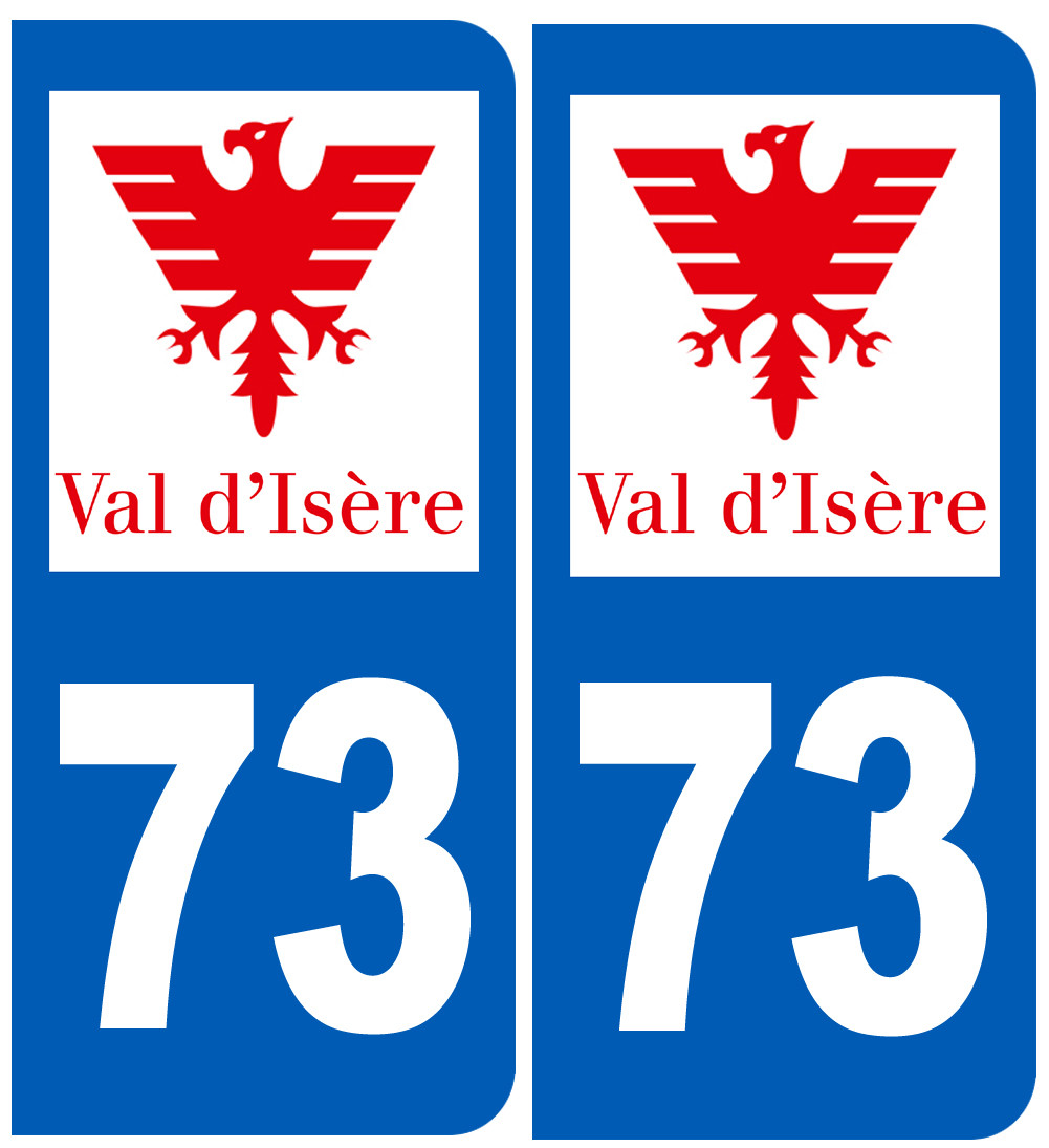 immatriculation 73 Val d’Isère 73 - Sticker/autocollant