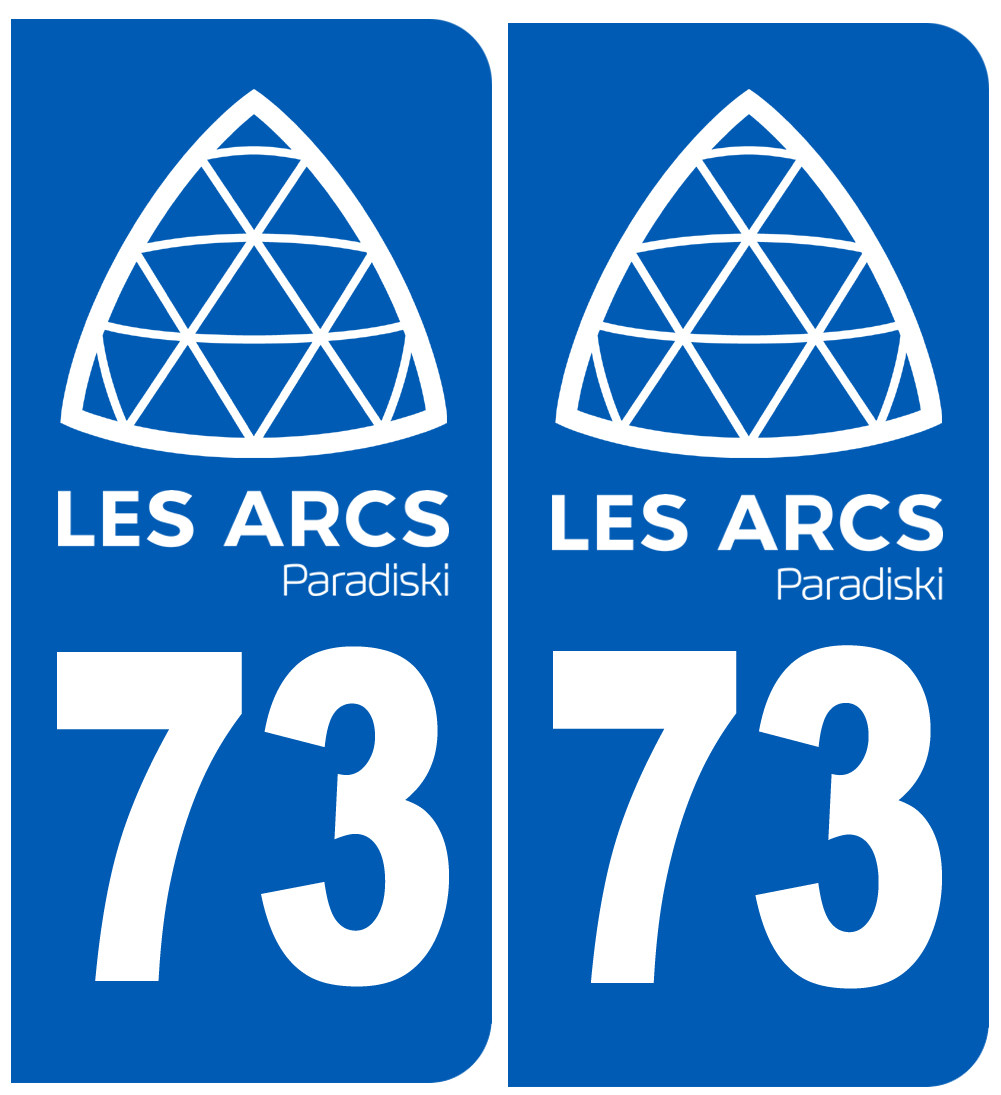 immatriculation 73 Les Arcs - Sticker/autocollant