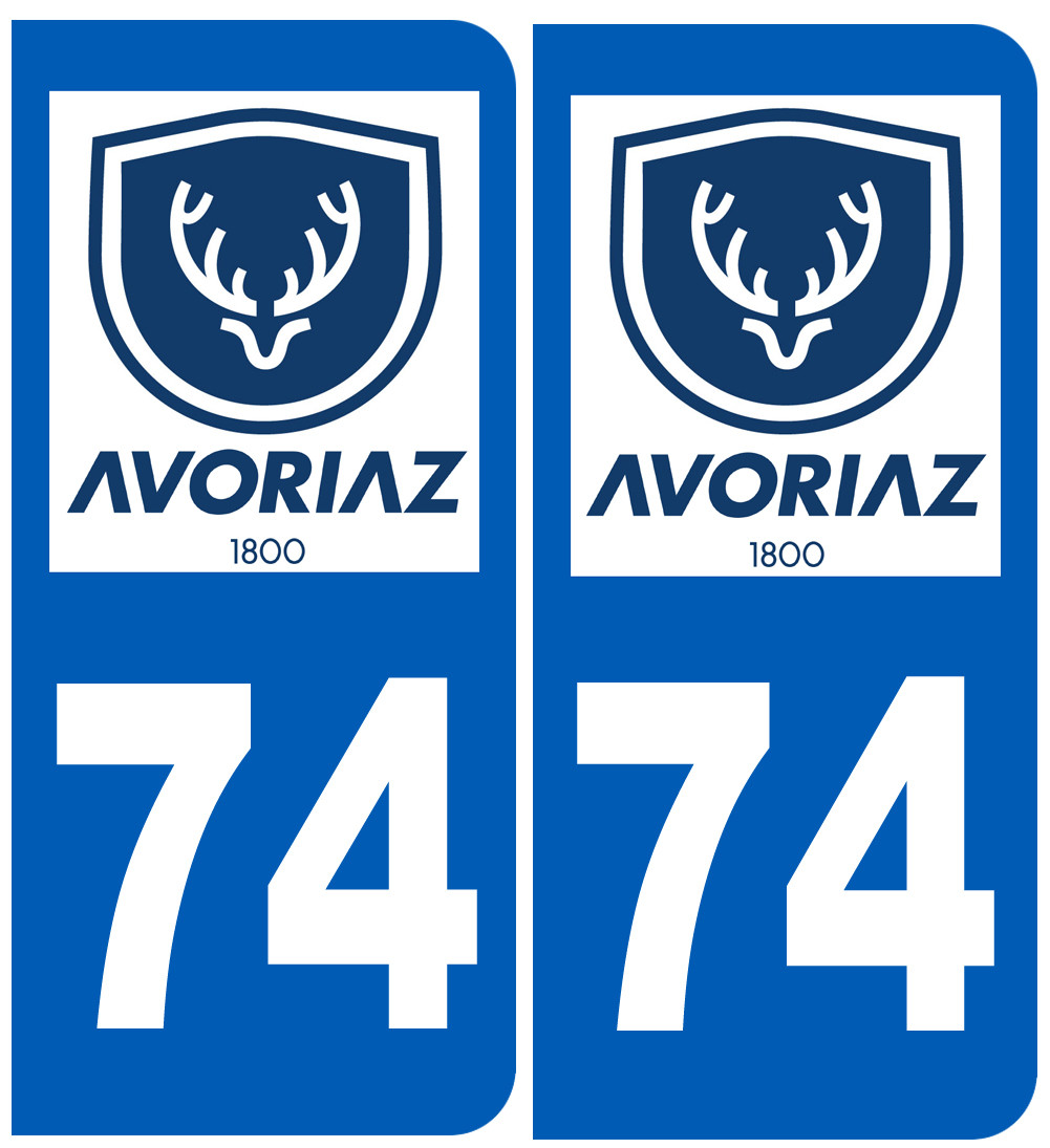 immatriculation 74 Avoriaz - Sticker/autocollant