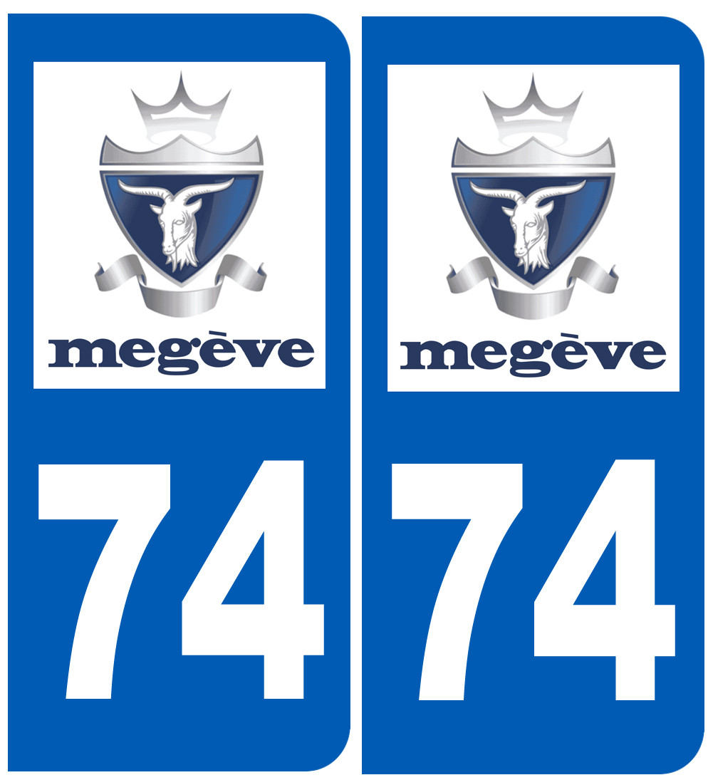 immatriculation 74 Megève - Sticker/autocollant