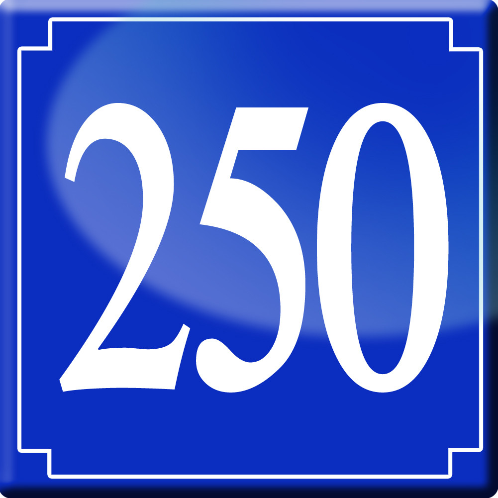 numéroderue250 - classique 10x10cm - Sticker/autocollant