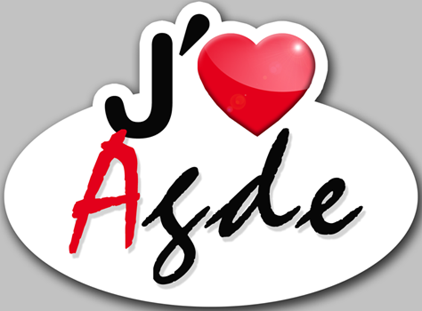 j'aime Agde (15x11cm) - Sticker/autocollant