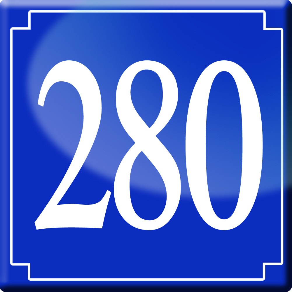 numéroderue280 - classique 10x10cm - Sticker/autocollant