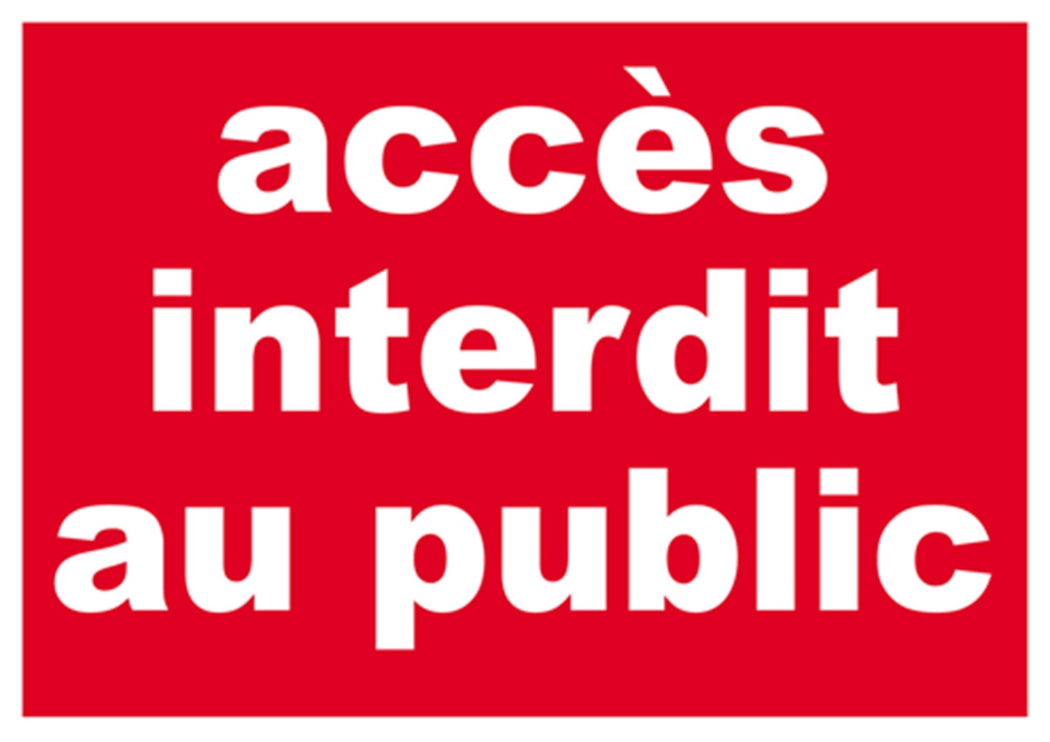 Accès interdit au public (29.7x21cm) - Sticker/autocollant