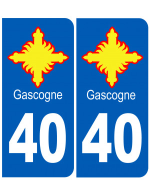 immatriculation Gascogne 40 les Landes - Sticker/autocollant