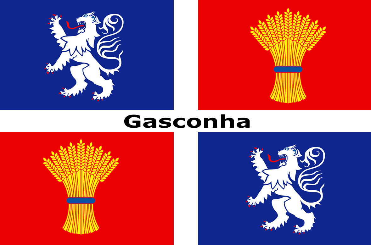 drapeau Gascogne - 20x13.2cm - Sticker/autocollant