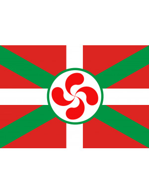 Drapeau Basque Lauburu - 19.5x13cm - Sticker/autocollant