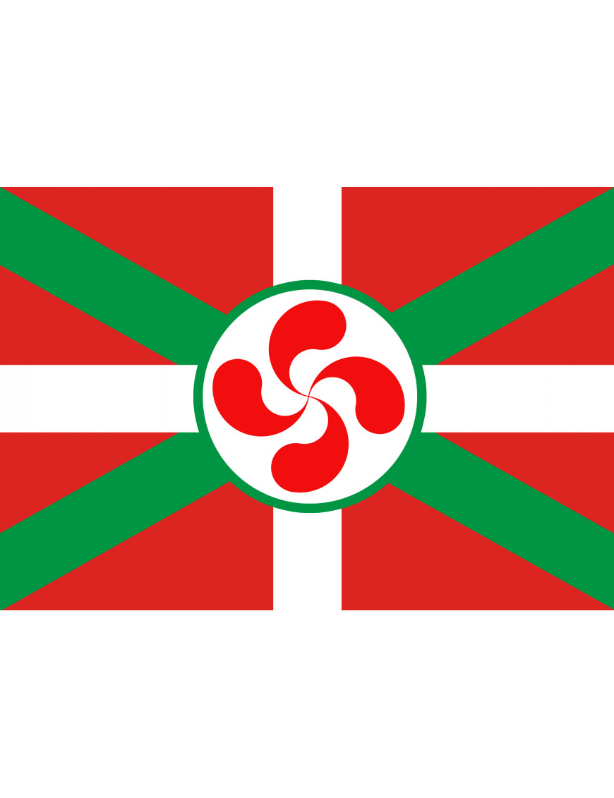 Drapeau Basque Lauburu - 19.5x13cm - Sticker/autocollant