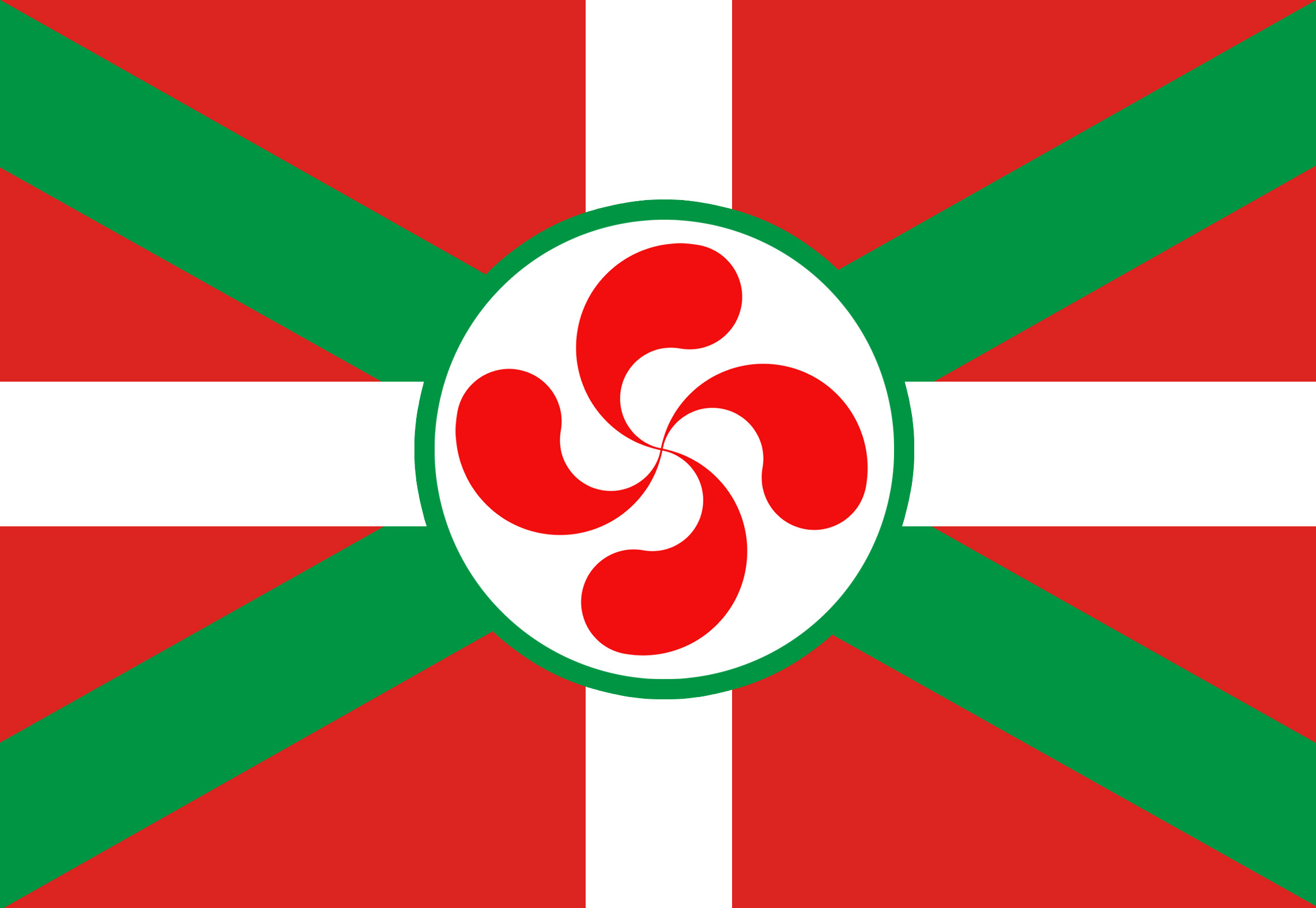 Drapeau Basque Lauburu - 19.5x13cm - Sticker/autocollant