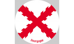 Croix bâtons de Bourgogne - 10cm - Sticker/autocollant