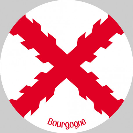 Croix bâtons de Bourgogne - 20cm - Sticker/autocollant