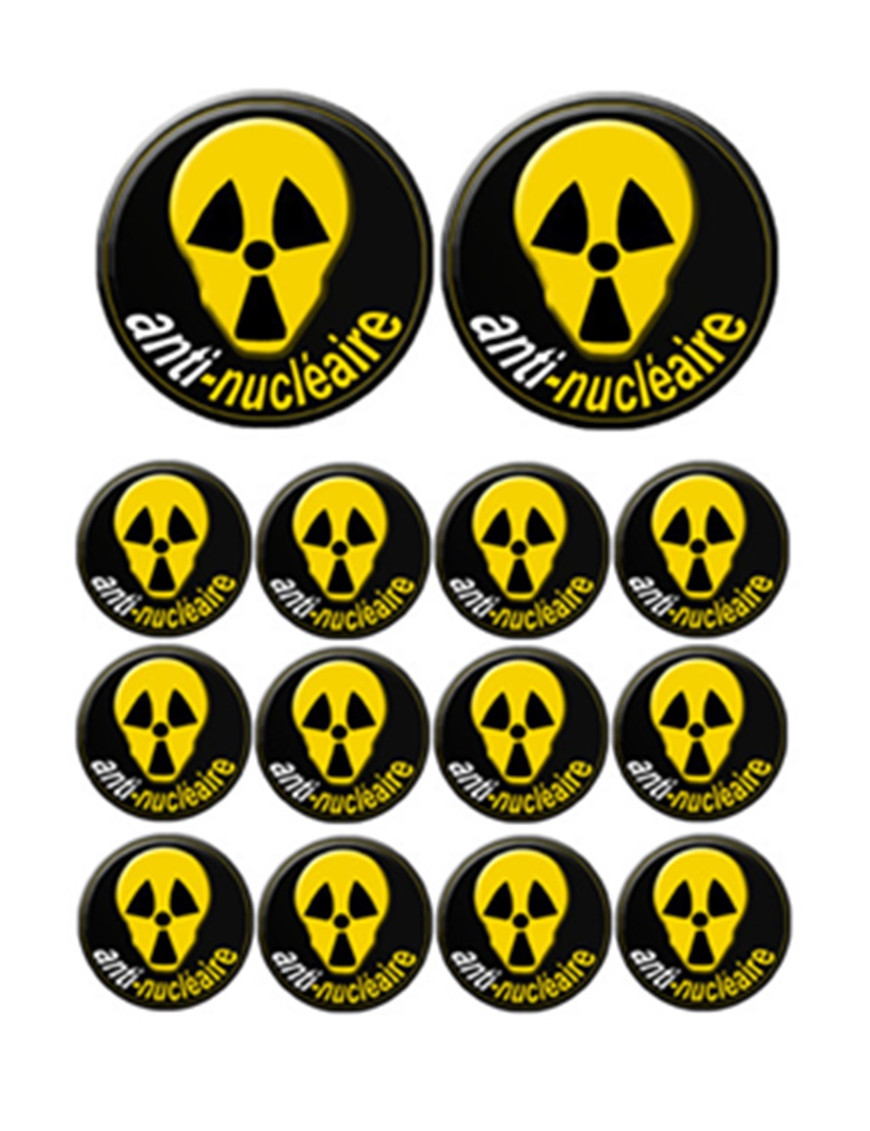 anti-nucleaire - 2fois 10cm 12fois 5cm - Sticker/autocollant