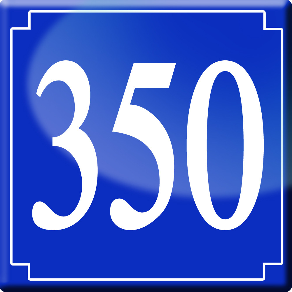 numéroderue350 - classique 10x10cm - Sticker/autocollant