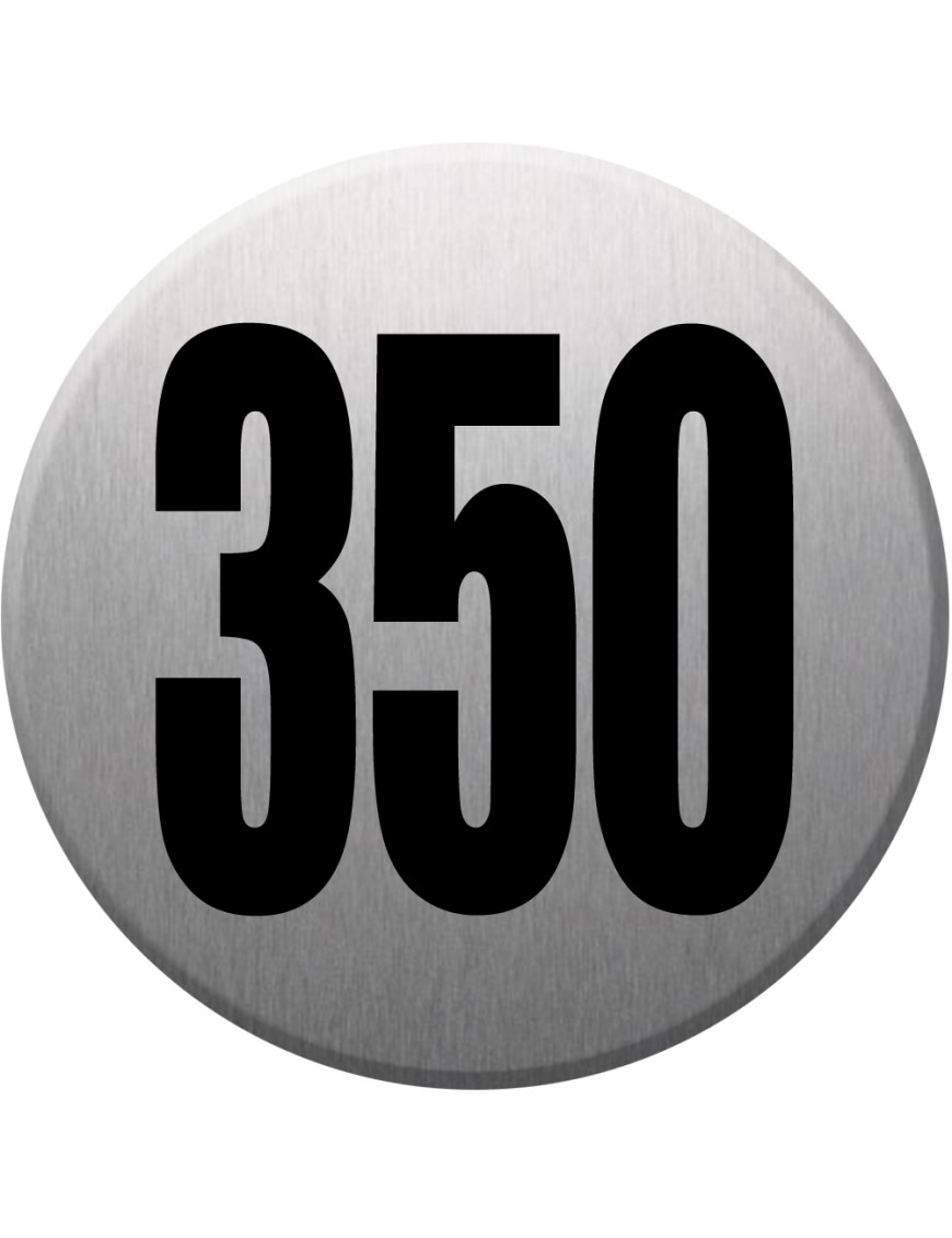 numéroderue350 - gris brossé 10x10cm - Sticker/autocollant