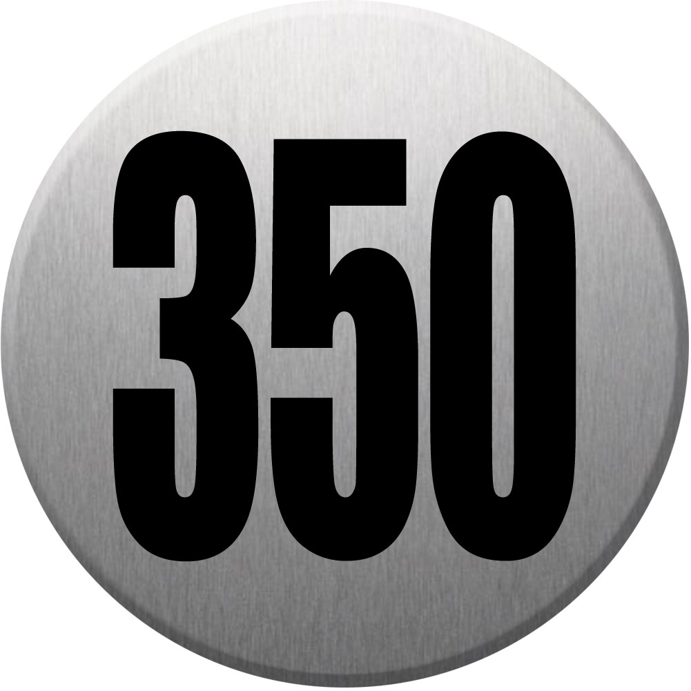 numéroderue350 - gris brossé 10x10cm - Sticker/autocollant