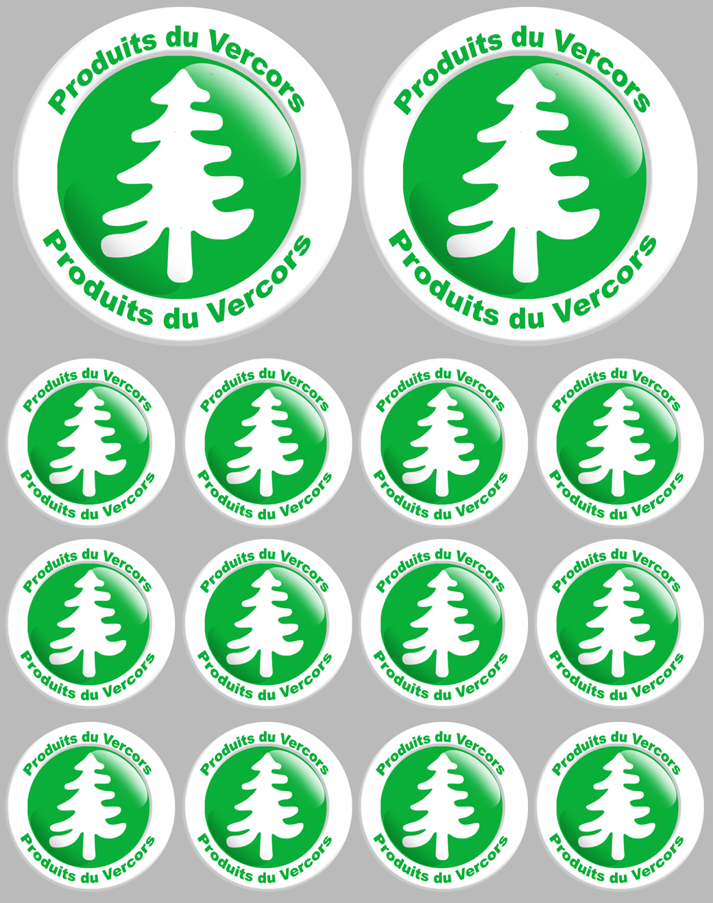 Produits du Vercors (2fois 10cm, 12fois 5cm) - Sticker/autocollant