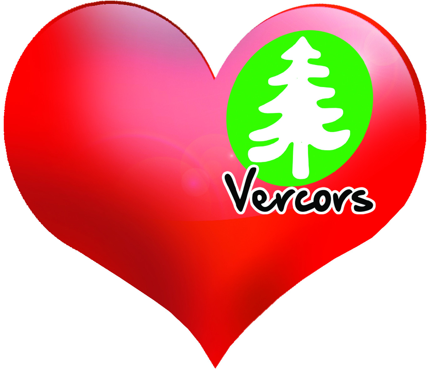 Coeur Vercors - 5x4.3cm - Sticker/autocollant