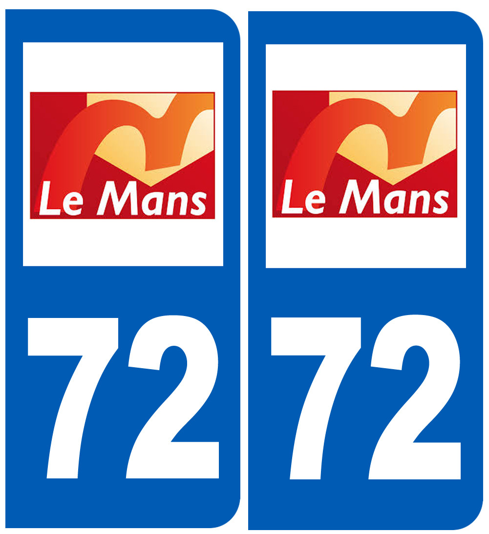 immatriculation 72 le Mans - Sticker/autocollant