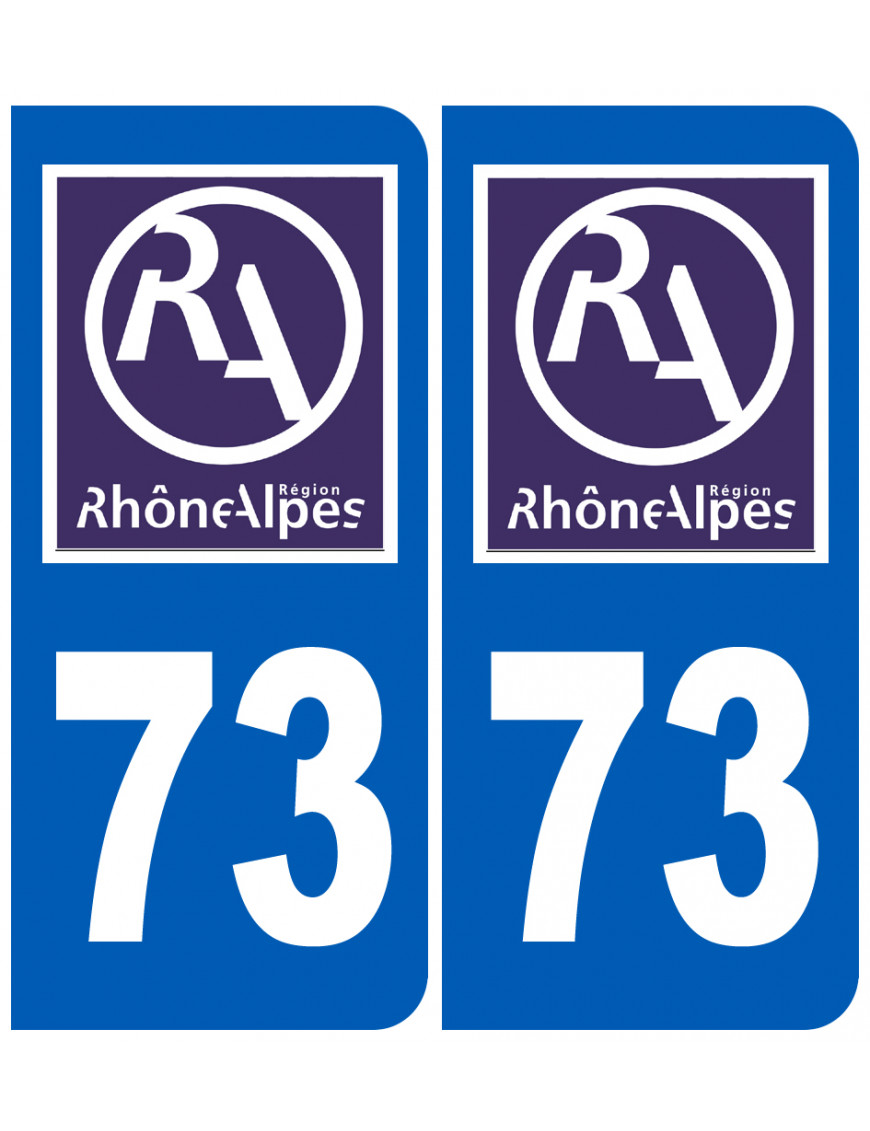 immatriculation 73 région - Sticker/autocollant