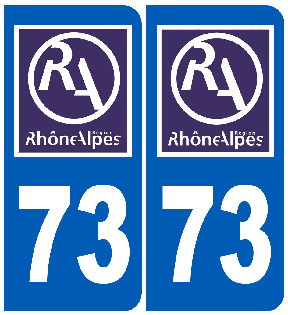 immatriculation 73 région - Sticker/autocollant