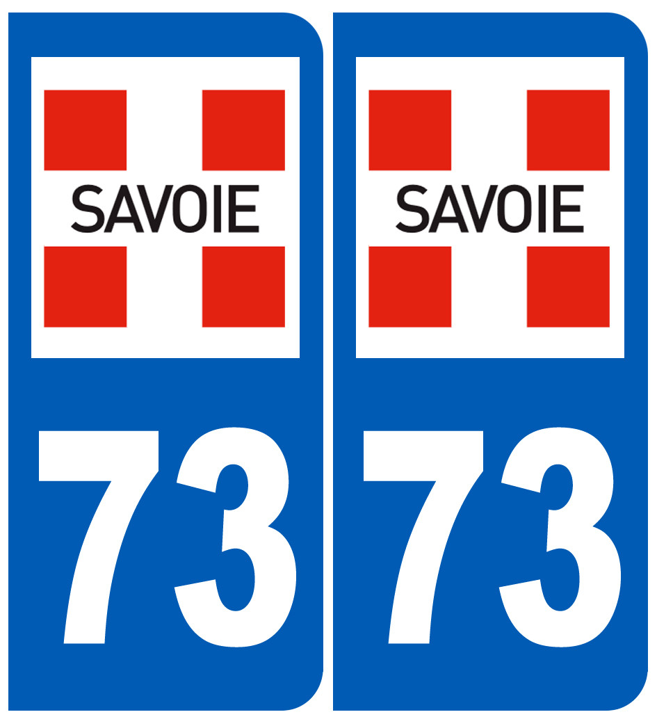 immatriculation 73 (Savoie) - Sticker/autocollant