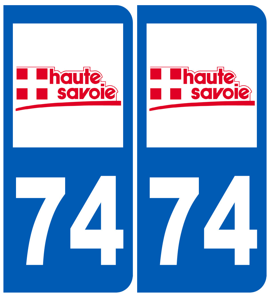 immatriculation 74 (Haute-Savoie) - Sticker/autocollant