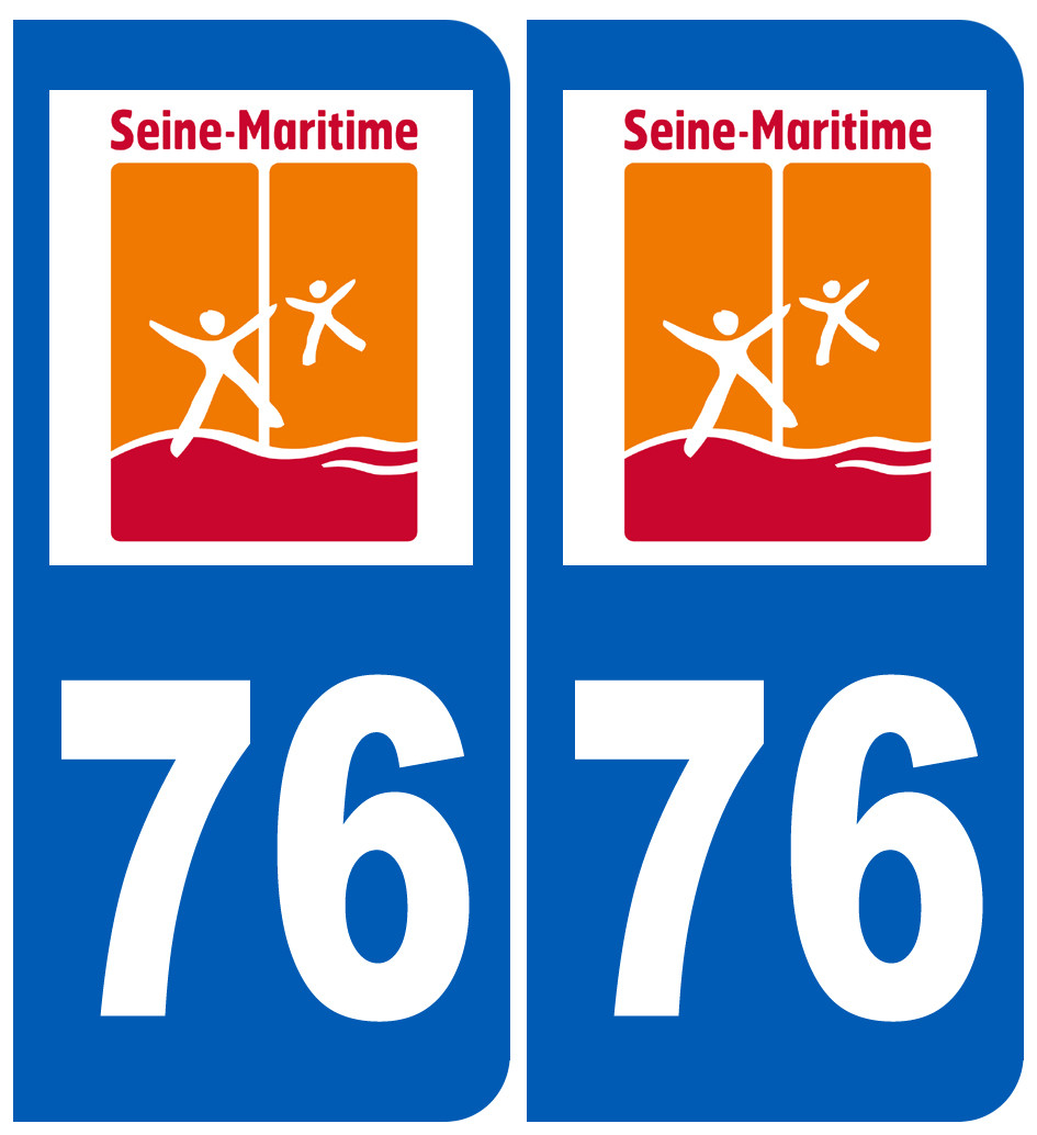 immatriculation 76 (Seine-Maritime) - Sticker/autocollant