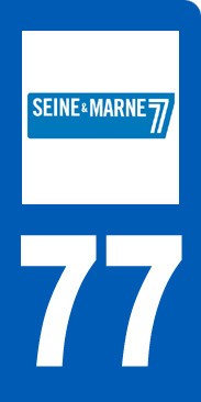 immatriculation motard 77 Seine-et-Marne - Sticker/autocollant