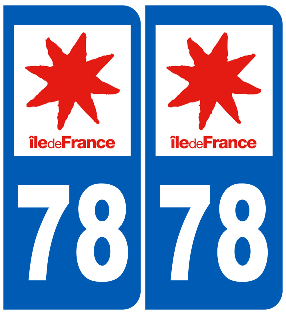 immatriculation 78 (région) - Sticker/autocollant