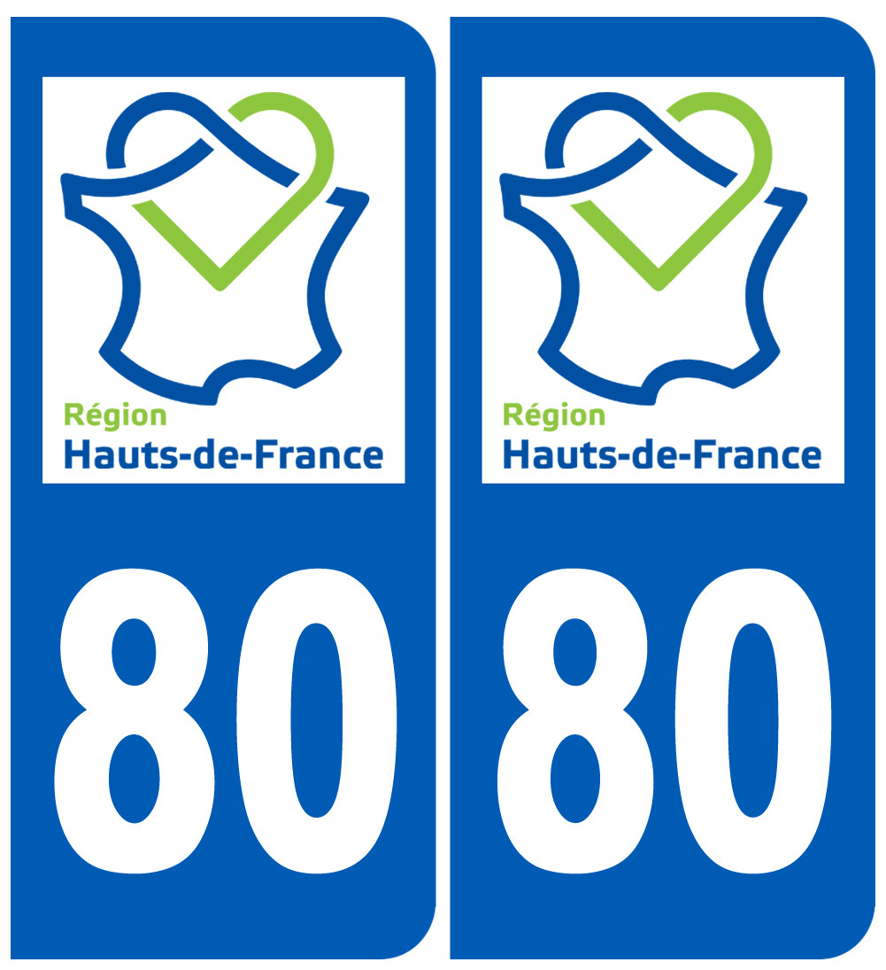 immatriculation 80 (région) - Sticker/autocollant