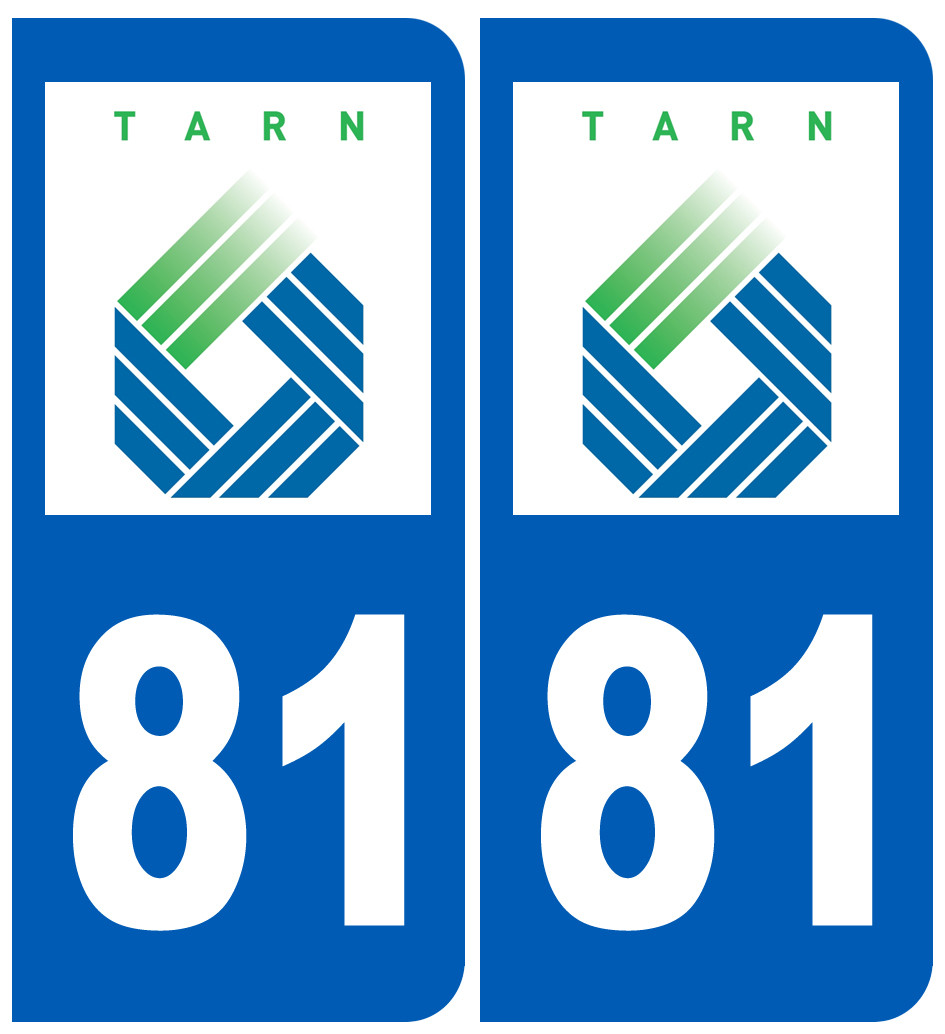 immatriculation 81 (Tarn) - Sticker/autocollant