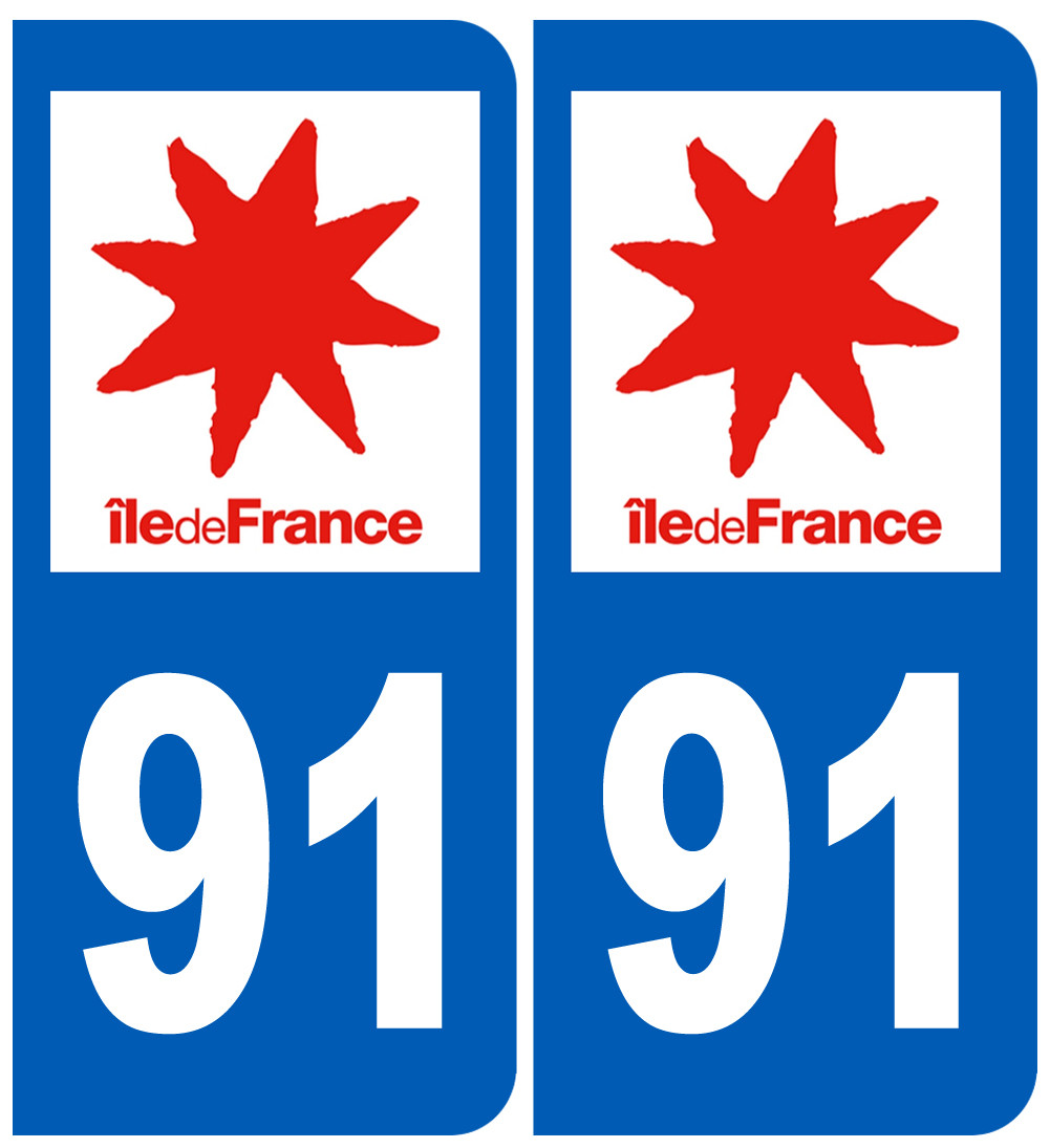 immatriculation 91 (région) - Sticker/autocollant