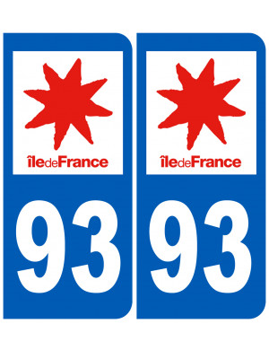 immatriculation 93 (région) - Sticker/autocollant