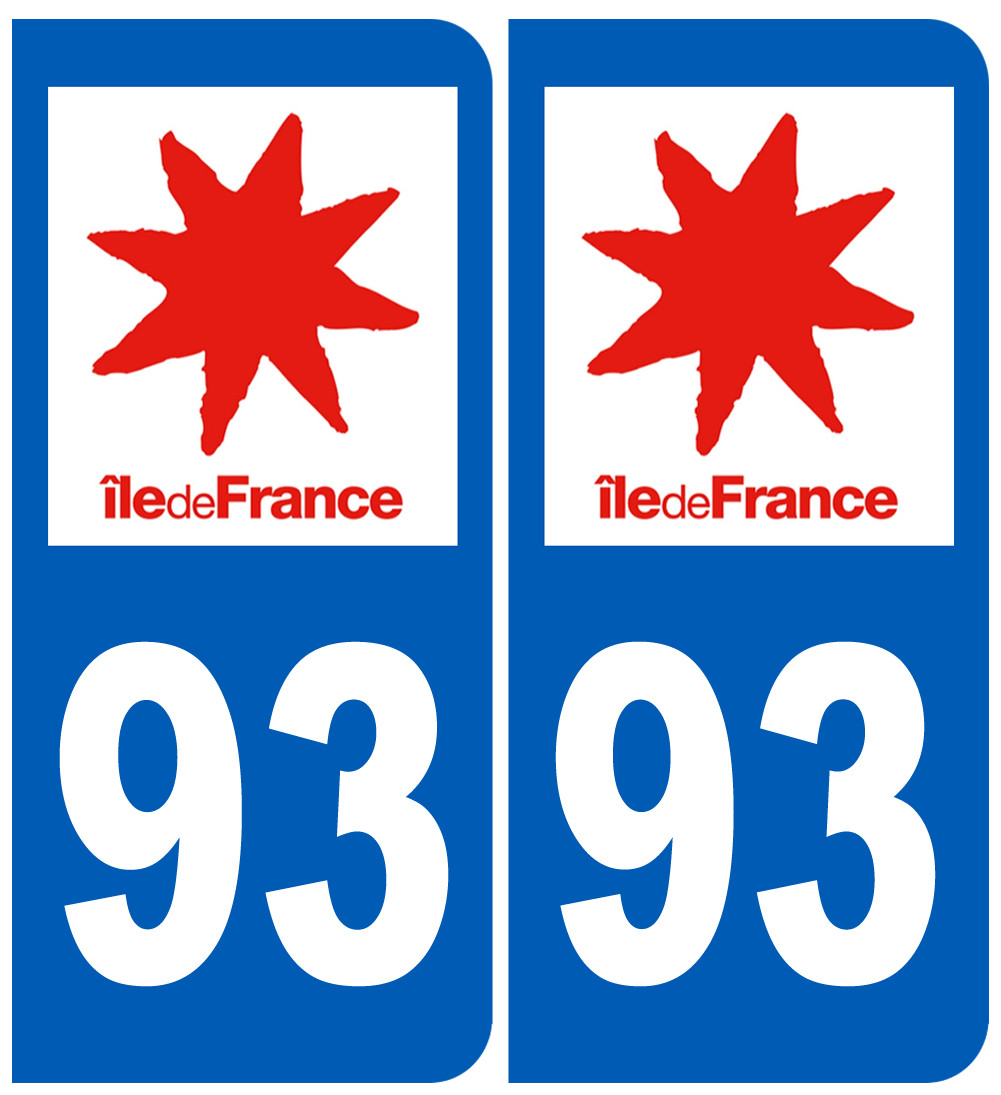 immatriculation 93 (région) - Sticker/autocollant