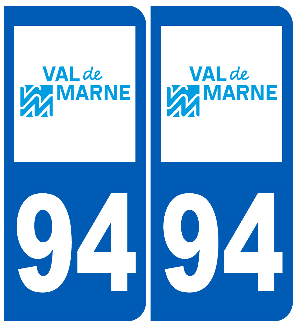 immatriculation 94 (Val-de-Marne) - Sticker/autocollant