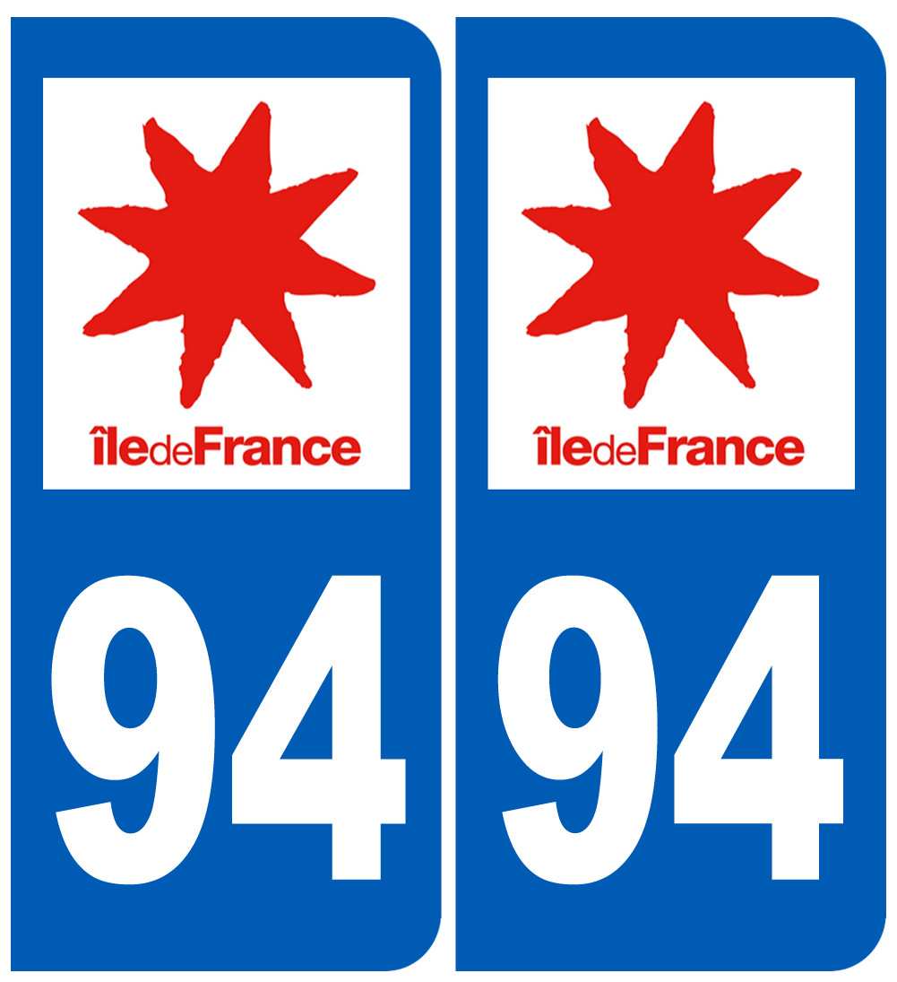 immatriculation 94 (région) - Sticker/autocollant