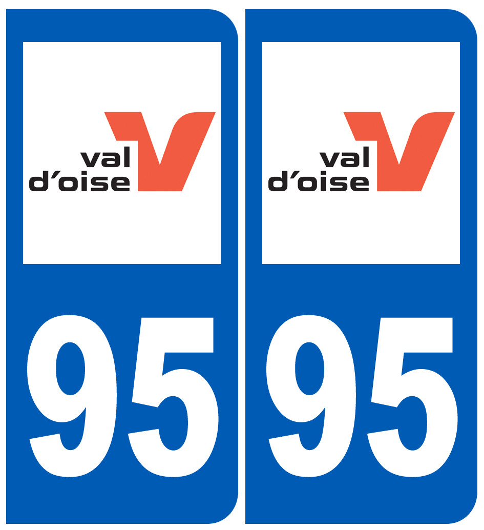 immatriculation 95 (Val-d'Oise) - Sticker/autocollant